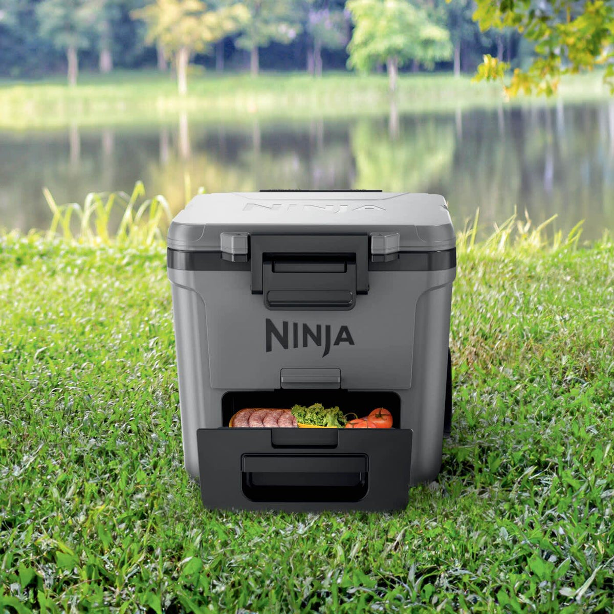 Ninja Frostvault 28 L Glaciere Roulante Avec Zone Seche Gris Ardoise Fb230eugy