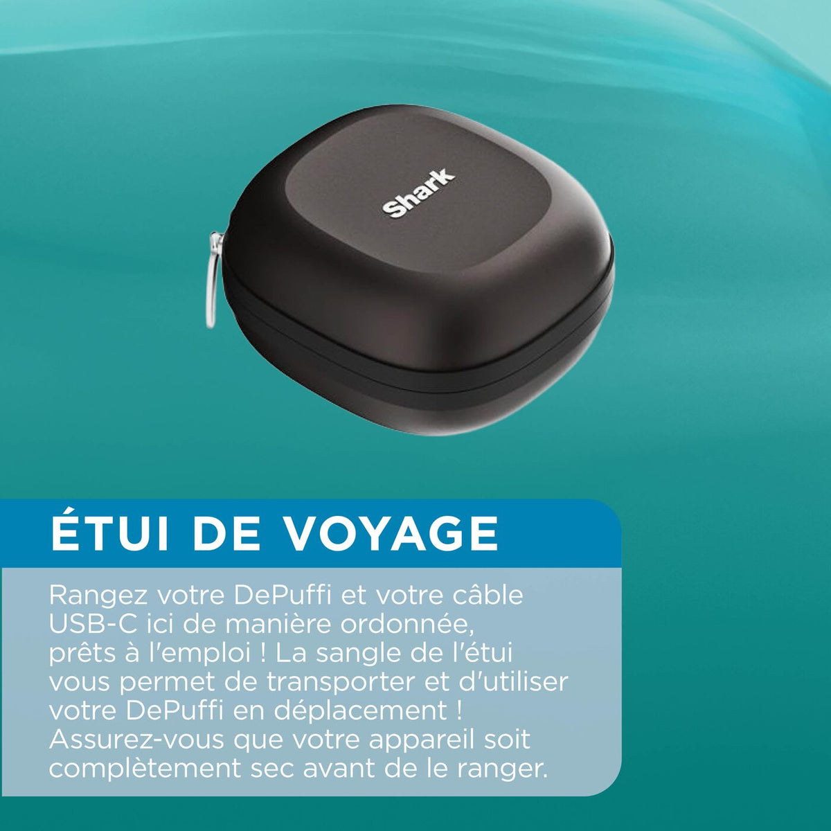 Appareil de massage par thermothérapie instantanée par contraste chaud-froid Shark DePuffi – Rose pétale