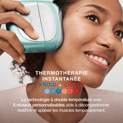 Appareil de massage par thermothérapie instantanée par contraste chaud-froid Shark DePuffi – Rose pétale