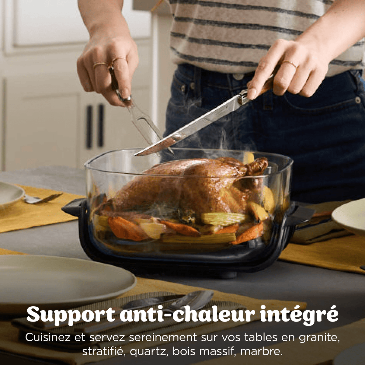 Air fryer en verre Ninja CRISPi, 4-en-1, Blanc & Sac de transport – image 10