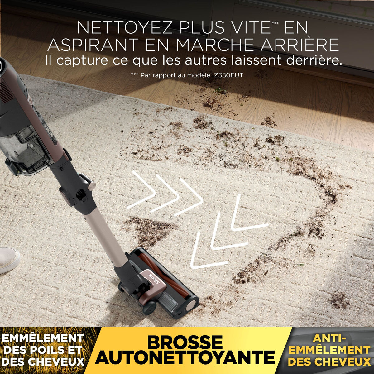 Aspirateur balai sans fil Shark PowerDetect Speed Collection Luxe Clean & Empty - Marron Noisette