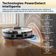 Robot aspirateur et laveur Shark ThermaCharged PowerDetect avec séchage à chaud – Blanc