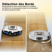 Robot aspirateur et laveur Shark ThermaCharged PowerDetect avec séchage à chaud – Blanc