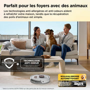 Robot aspirateur et laveur Shark ThermaCharged PowerDetect avec séchage à chaud – Blanc