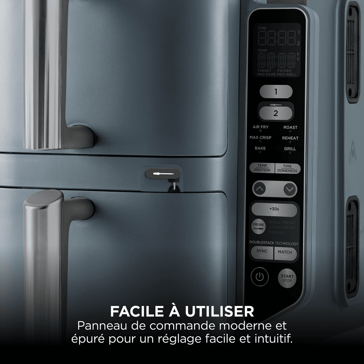 Ninja Double Stack Air Fryer XL à 2 tiroirs 9,5 L – Gris ardoise – image 10