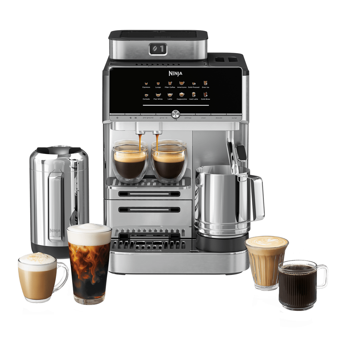 Machine A Cafe Automatique Ninja Autobarista Pro   Argent
