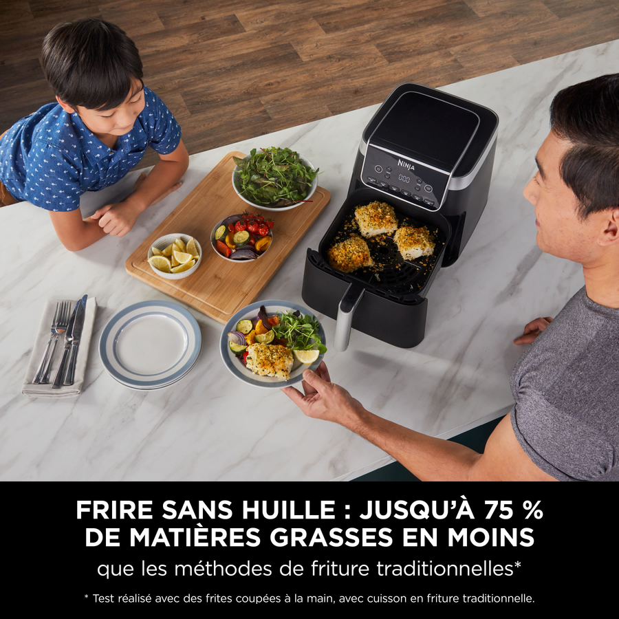Pack Air Fryer Ninja 1 tiroir 6-en-1, 6,2L & Aspirateur balai sans fil Shark PowerLite
