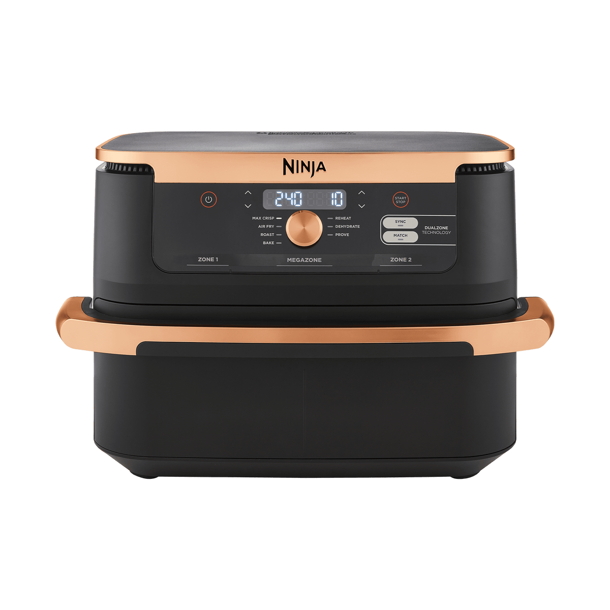 Air Fryer Ninja Foodi Flex, 10.4L, 7-en-1 – Noir/Cuivre