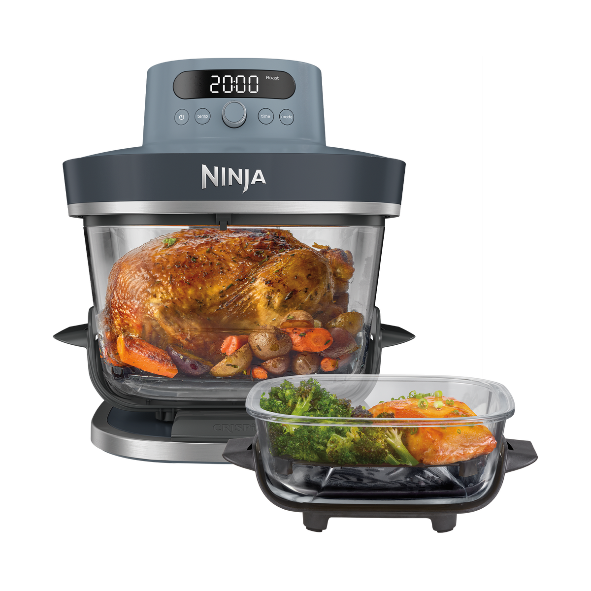 Air Fryer en verre Crispi Pro, 7-en-1 – Bleu Foncé