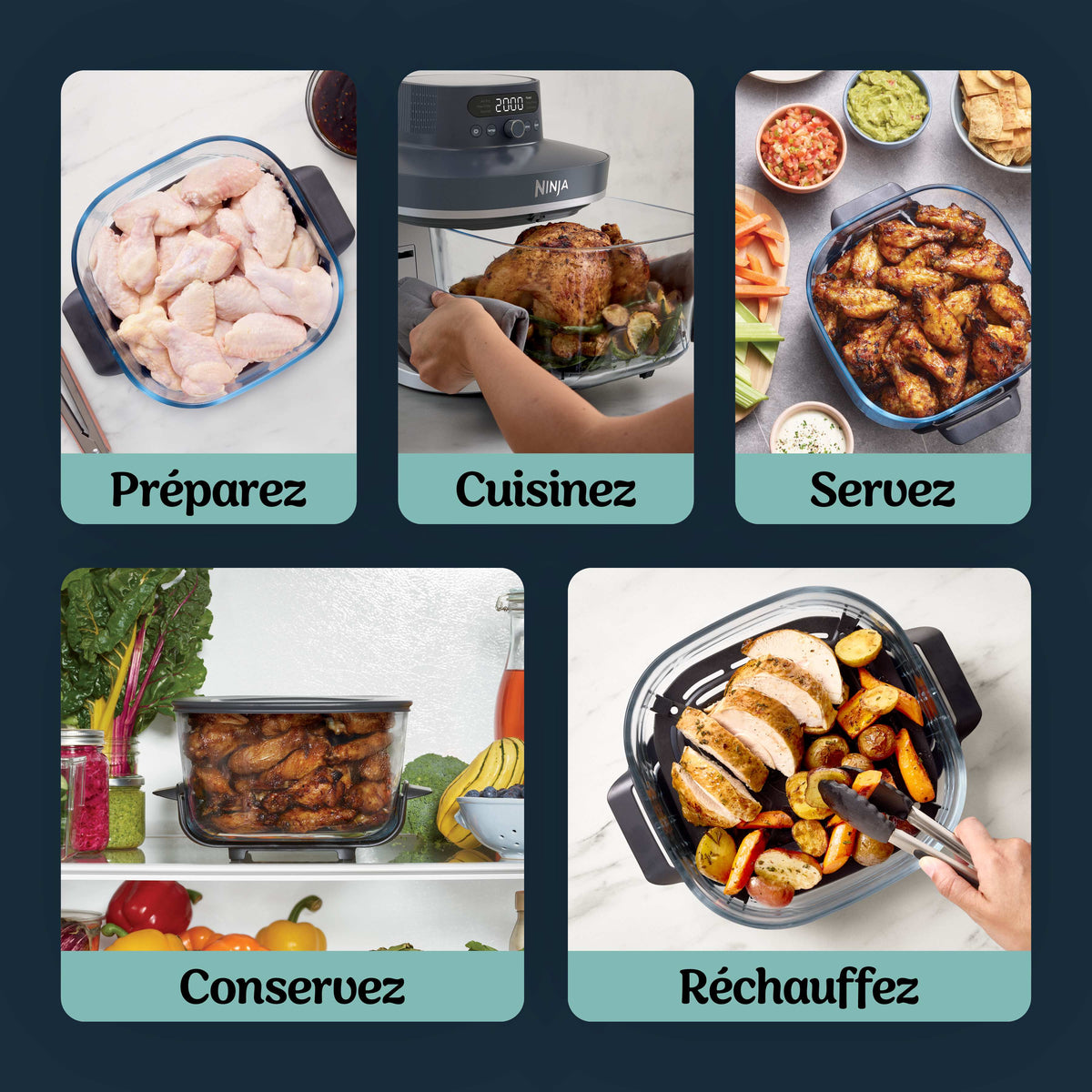 Ninja CRISPi PRO Air fryer en verre 7-en-1