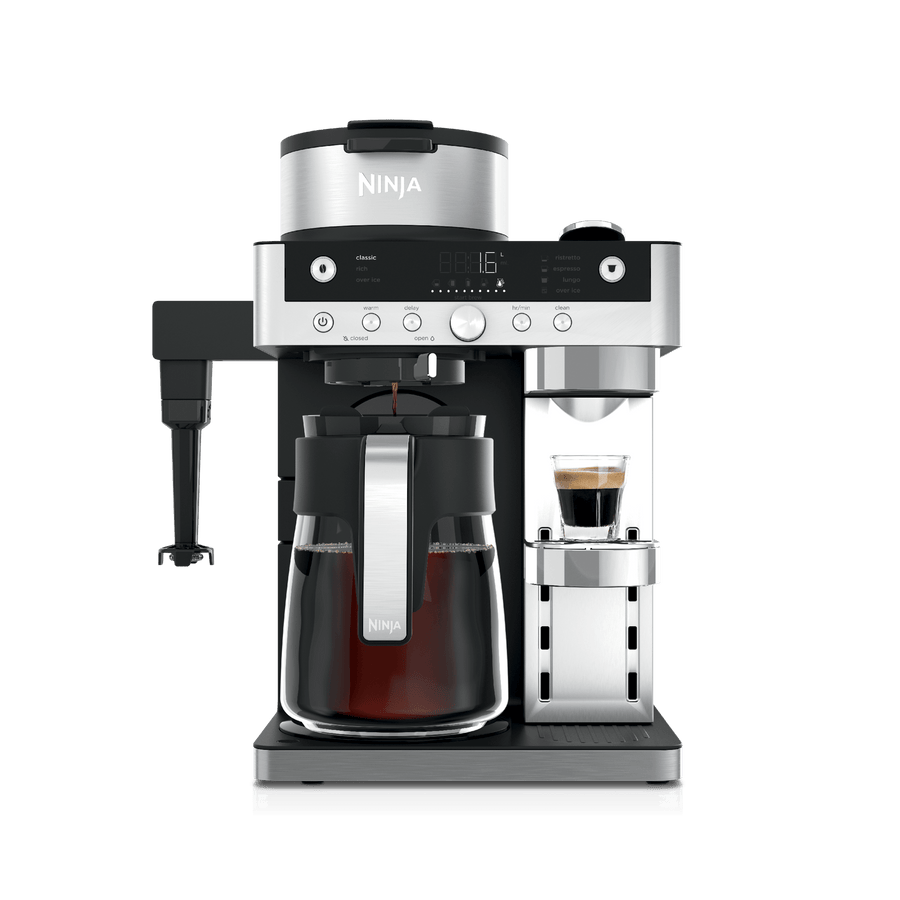 Ninja Prestige 2 En 1 Cafe Filtre Et Capsules Avec Mousseur Integre Noir Cfn802eu