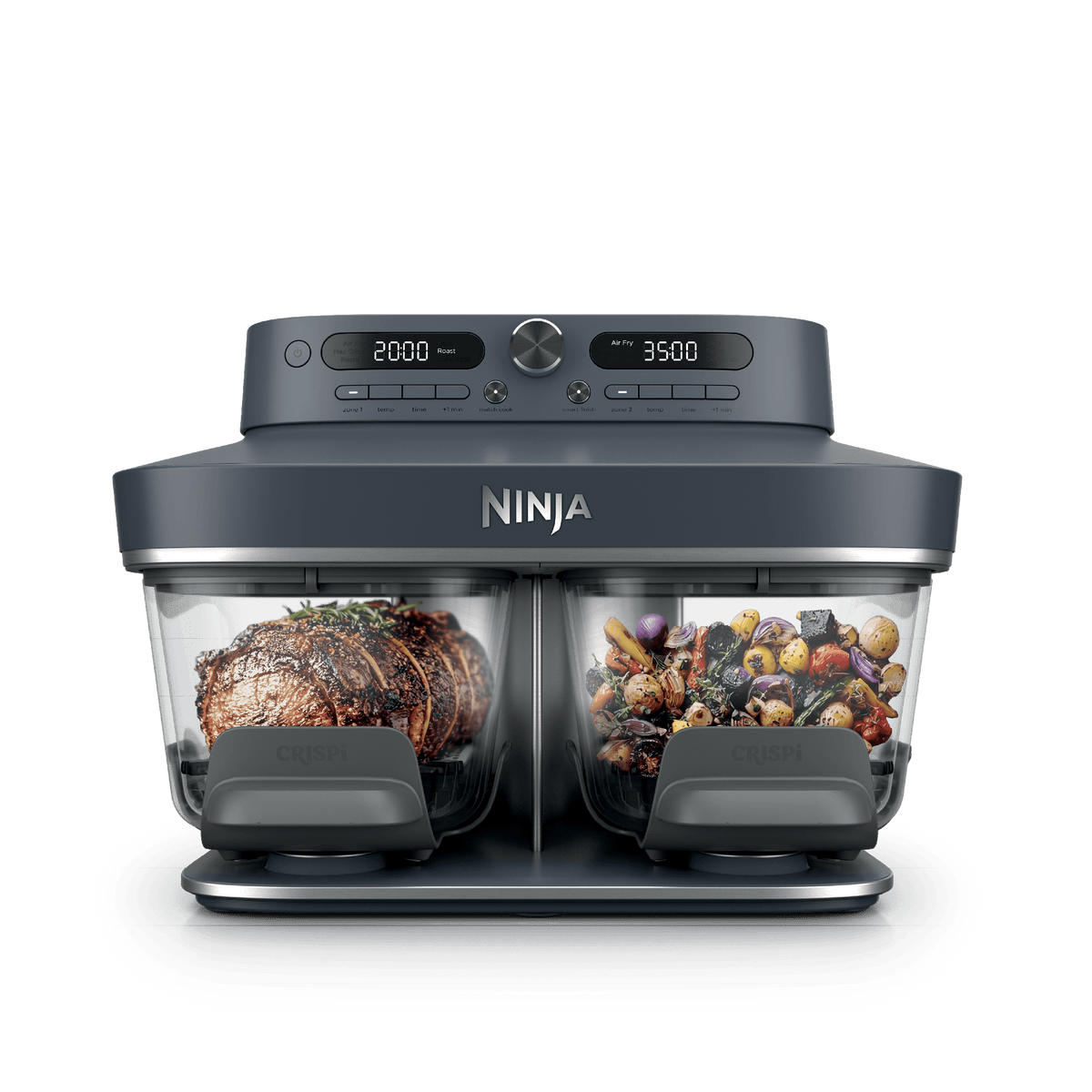 Air fryer en verre Ninja CRISPi DualZone, 8-en-1 – Bleu foncé