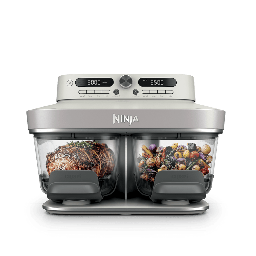 Air fryer en verre Ninja CRISPi DualZone, 8-en-1 – Ivoire