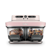 Air fryer en verre Ninja CRISPi DualZone, 8-en-1 – Rose Quartz