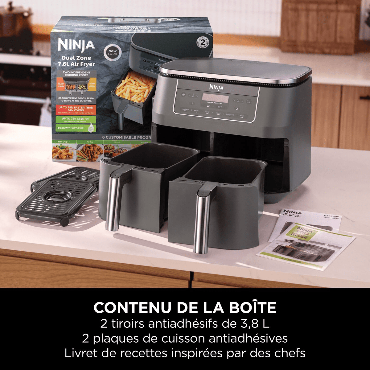 Air Fryer Ninja DualZone, 7.6L, 6-en-1, Gris – image 10