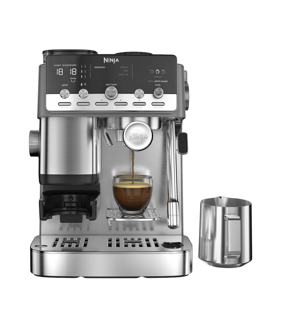 Machine A Cafe Semi Automatique Ninja Luxe Cafe Mini Plus   Argent