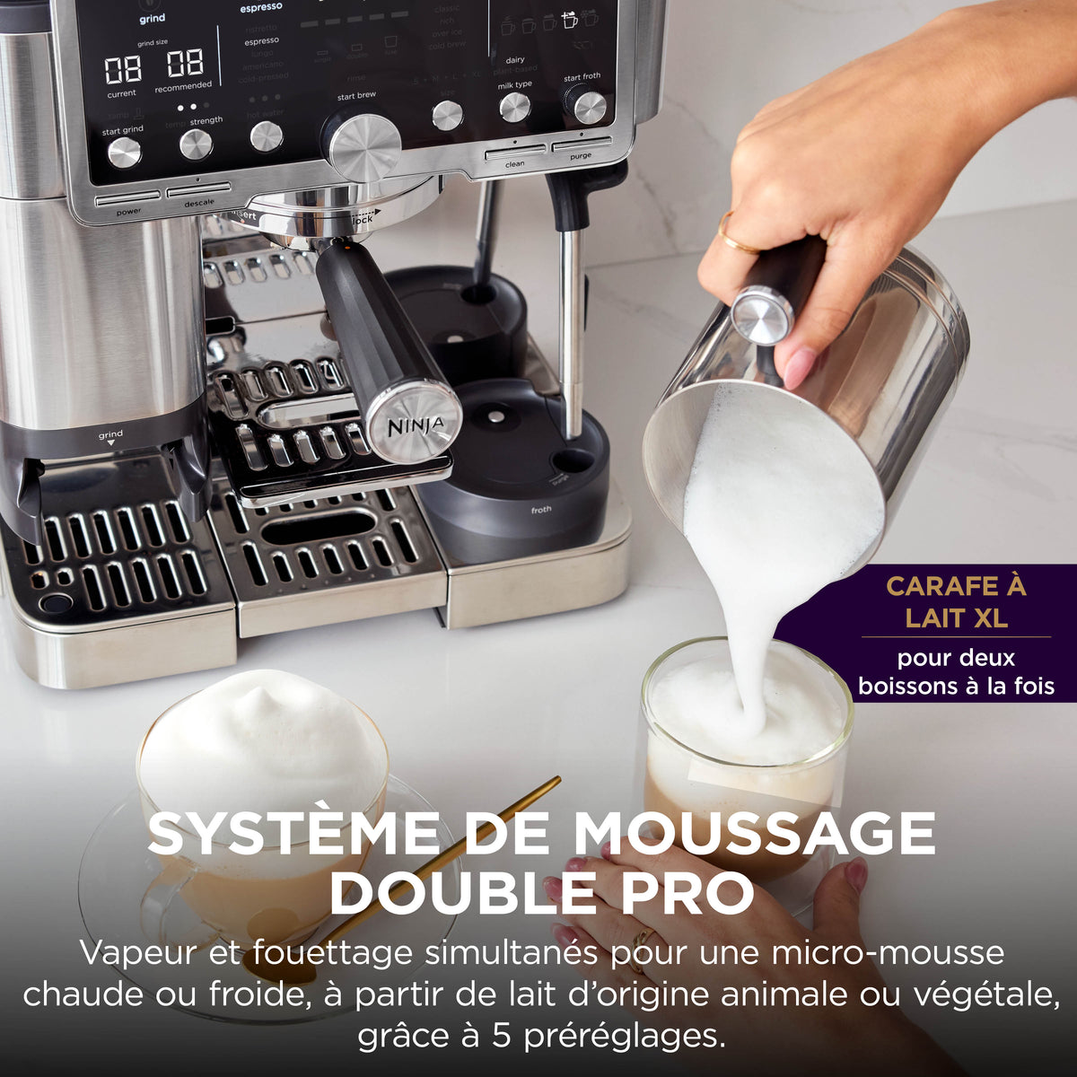 Machine à café semi-automatique Ninja Luxe Café Premier Plus - Argent