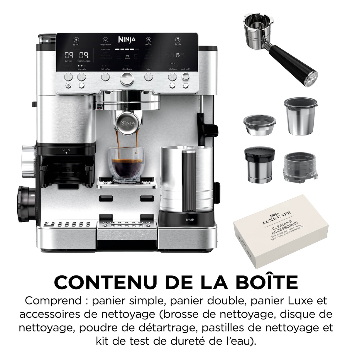 Machine à café semi-automatique Ninja Luxe Café Premier Plus - Argent