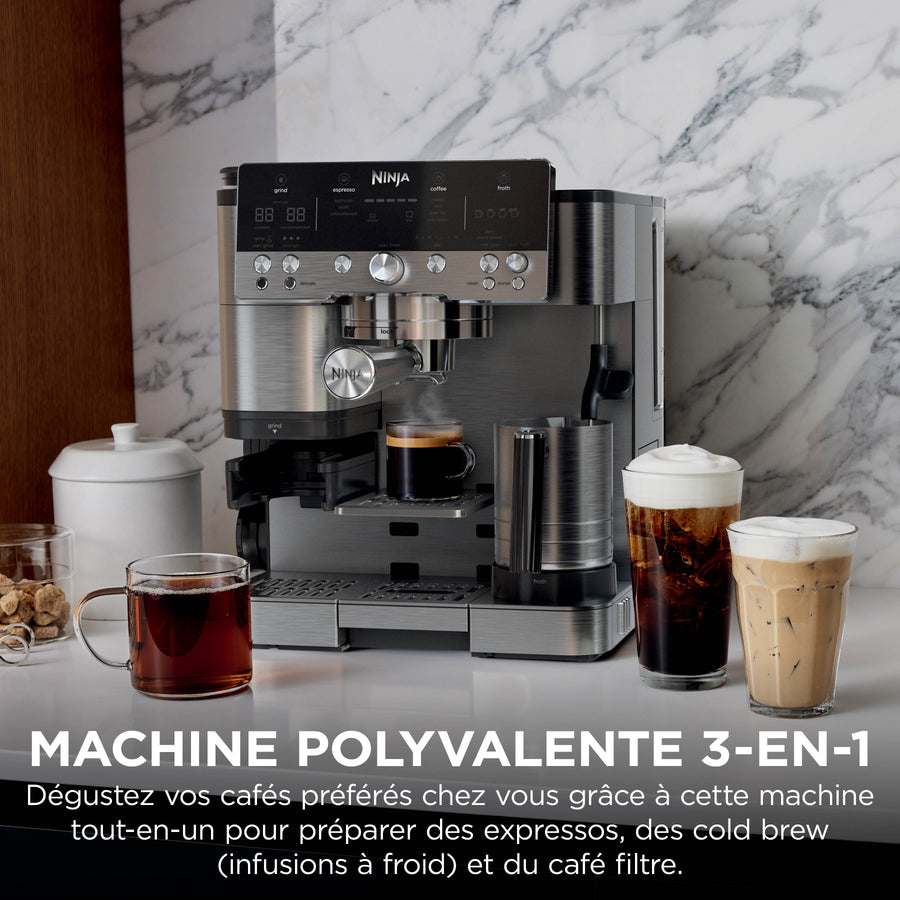 Machine à café semi-automatique Ninja Luxe Café Premier Plus - Vert Graphite