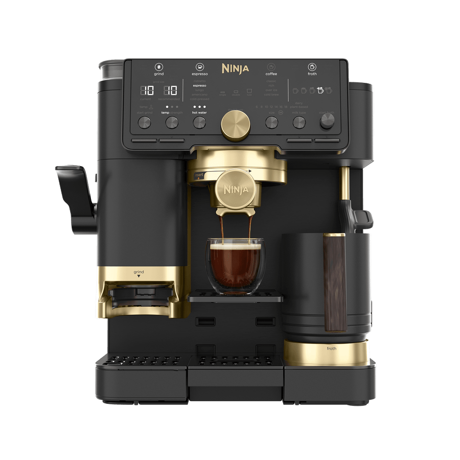 Machine A Cafe Semi Automatique Ninja Luxe Cafe Pro Edition Limitee David Beckham   Noir Or