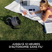 Pack Blender portable sans fil Ninja Blast Max 700 ml Gris et Ventilateur portable avec brume Shark FlexBreeze HydroGo Gris