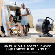 Pack Blender portable sans fil Ninja Blast Max 700 ml Gris et Ventilateur portable avec brume Shark FlexBreeze HydroGo Gris