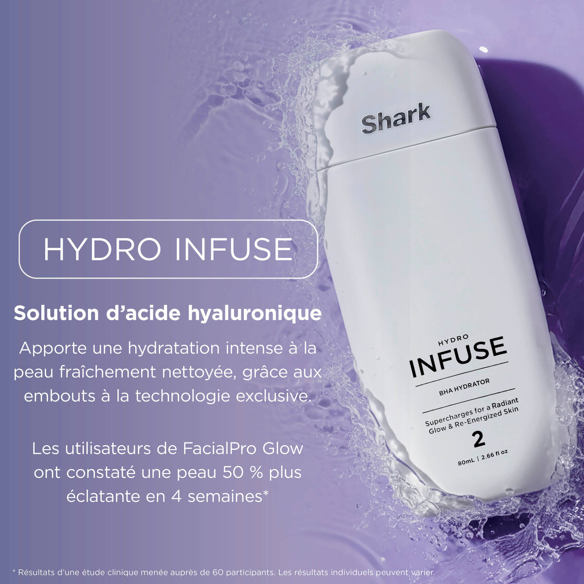 Appareil de soin du visage hydrofacial à domicile Shark FacialPro Glow + DePuffi - Bleu Spa