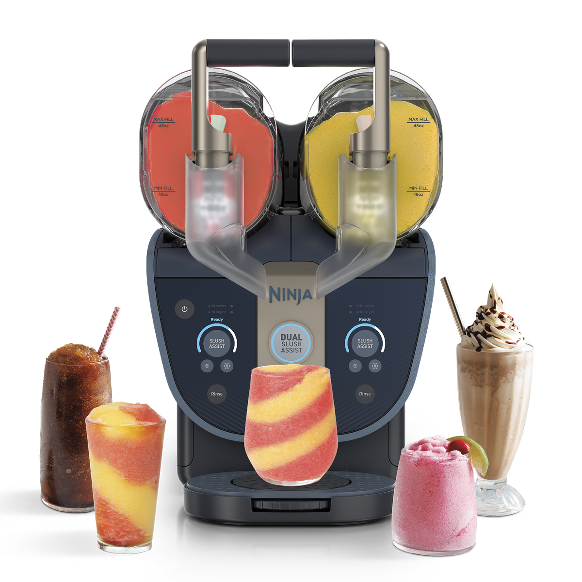 Machine A Granites Et Boissons Glacees Ninja Slushi Twist   Bleu