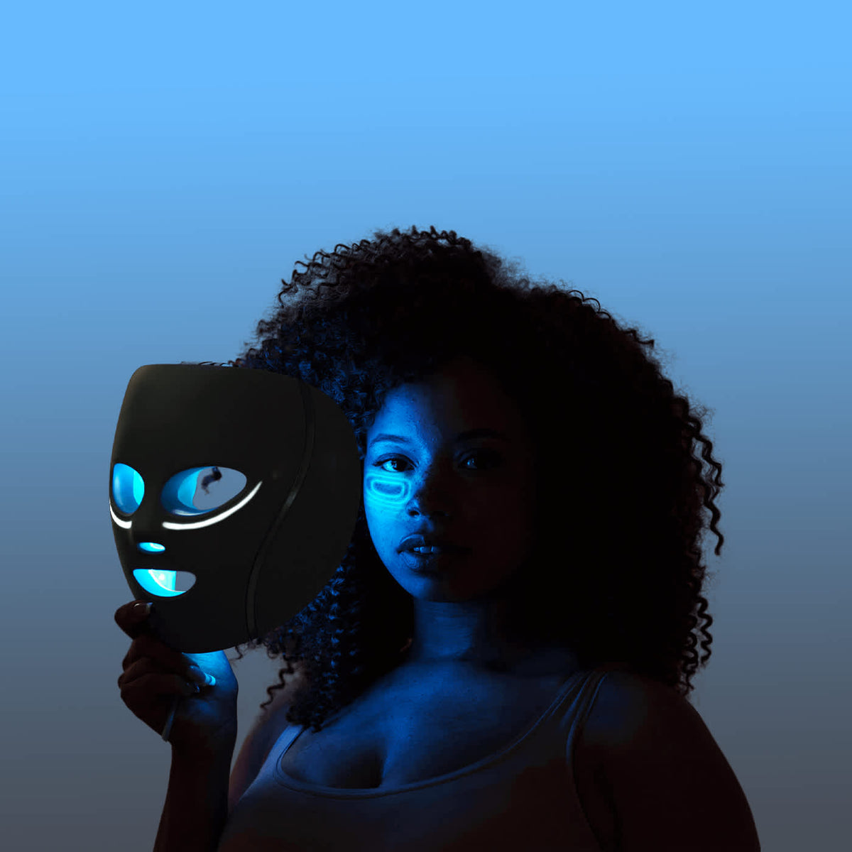 Masque LED Shark CryoGlow avec rafraîchissement du contour des yeux - Bleu Givré