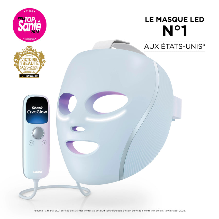 Masque LED Shark CryoGlow avec rafraîchissement du contour des yeux - Bleu Givré