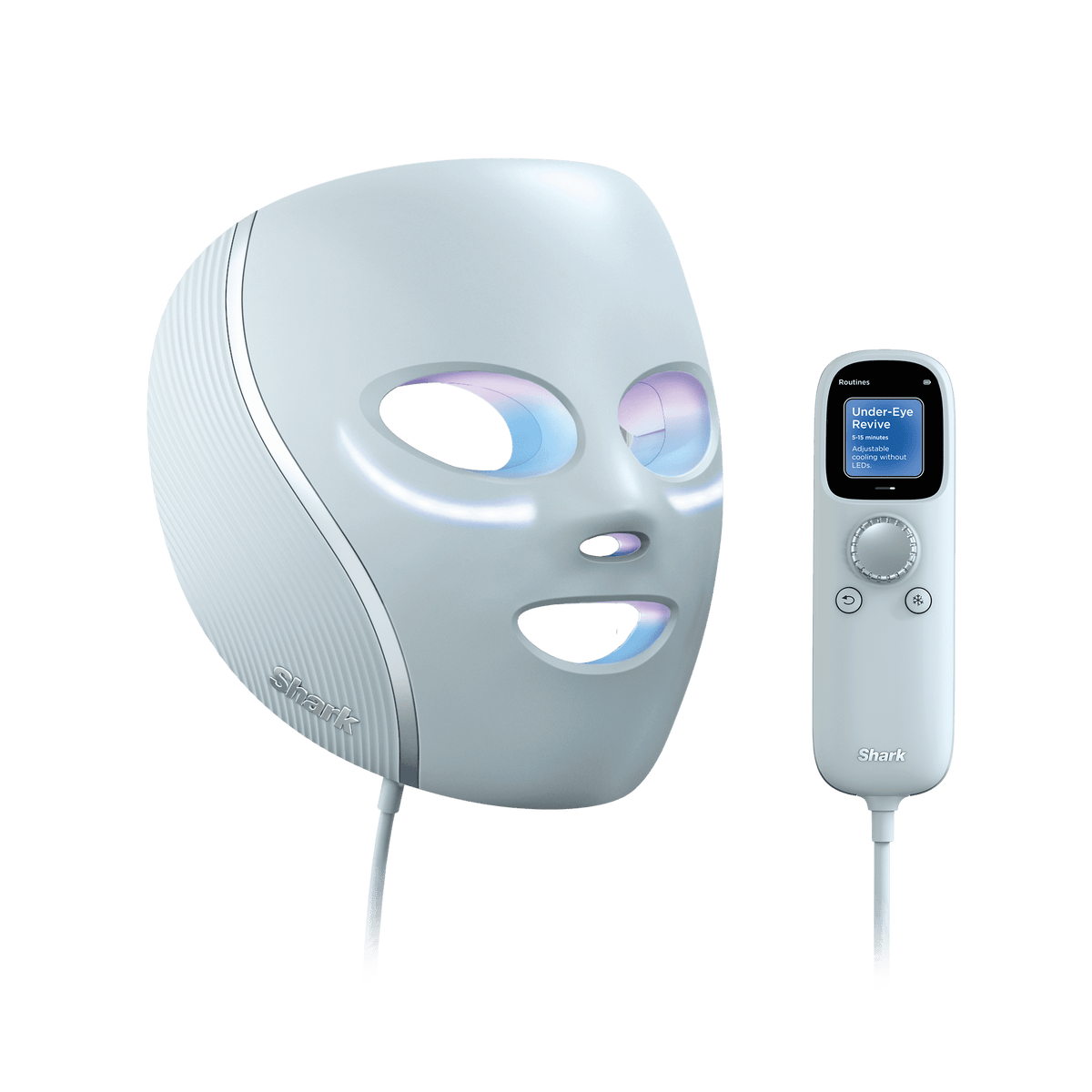 Masque LED Shark CryoGlow avec rafraîchissement du contour des yeux - Bleu Givré
