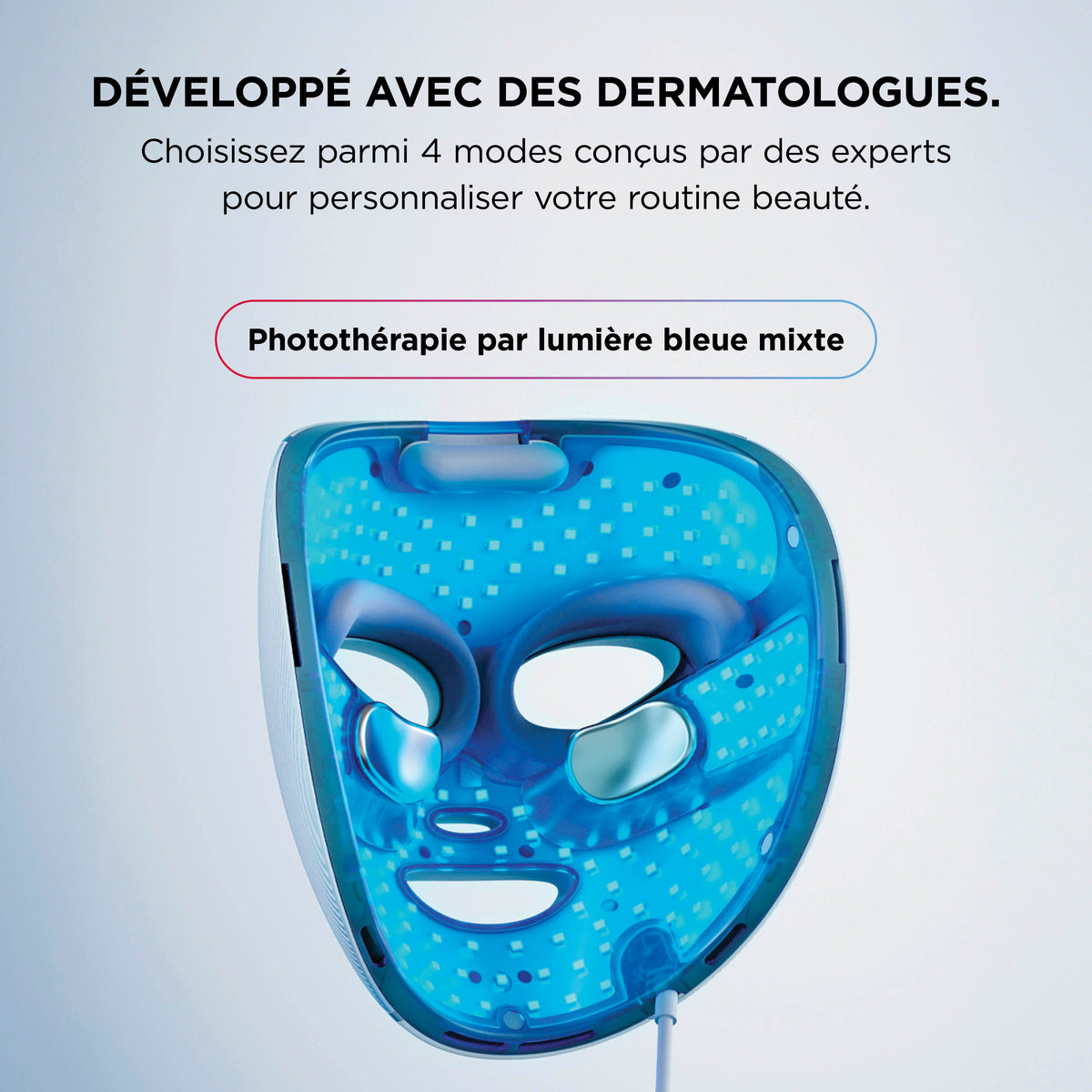 Masque LED Shark CryoGlow avec rafraîchissement du contour des yeux - Lilas doux