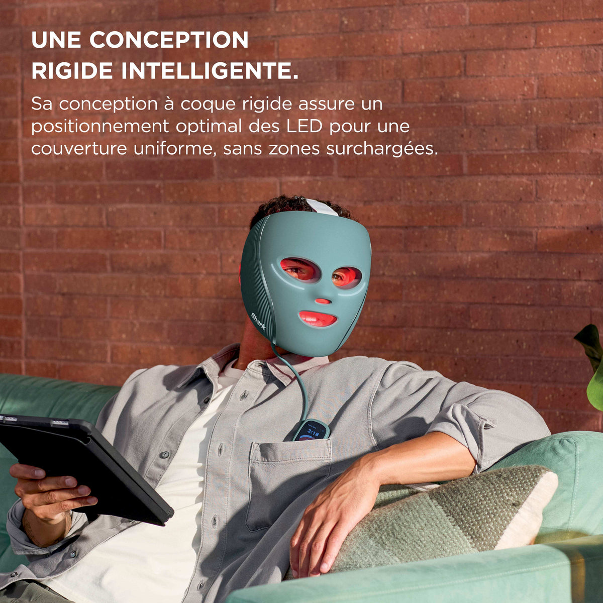 Pack Masque LED CryoGlow Lilas et Styler & Sèche-Cheveux FlexStyle Cerise Noire