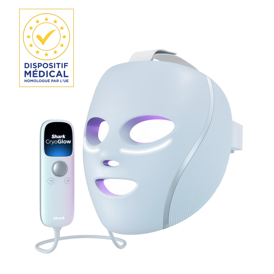 Masque LED Shark CryoGlow avec rafraîchissement du contour des yeux - Bleu Givré
