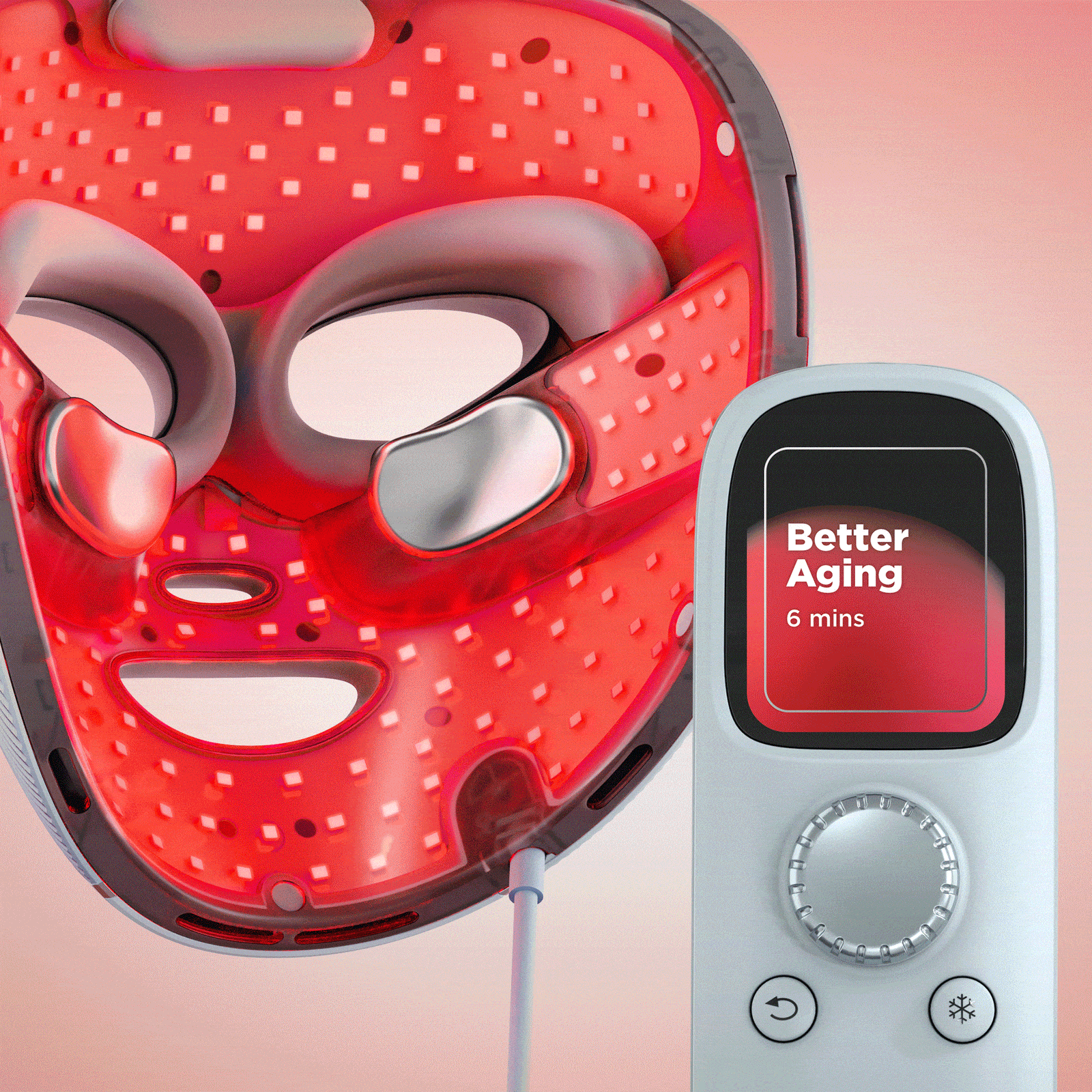 Masque LED Shark CryoGlow avec rafraîchissement du contour des yeux - Bleu Givré