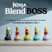 Pack Masque LED Shark CryoGlow bleu + Blender Gourde Ninja BlendBOSS (couleur au choix)