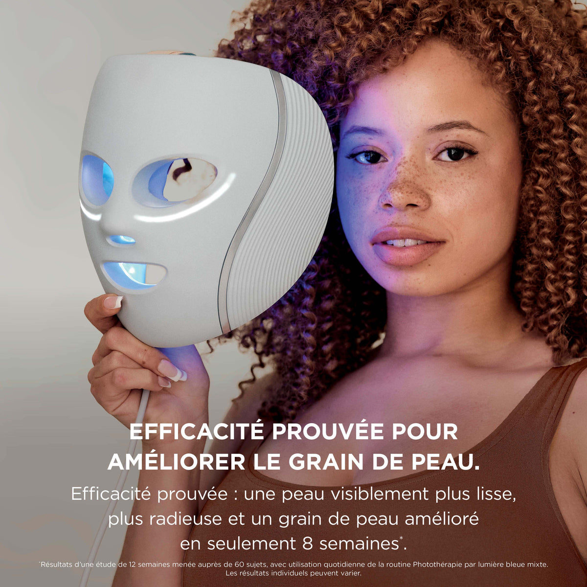 Pack Masque LED CryoGlow Lilas et Styler & Sèche-Cheveux FlexStyle Cerise Noire