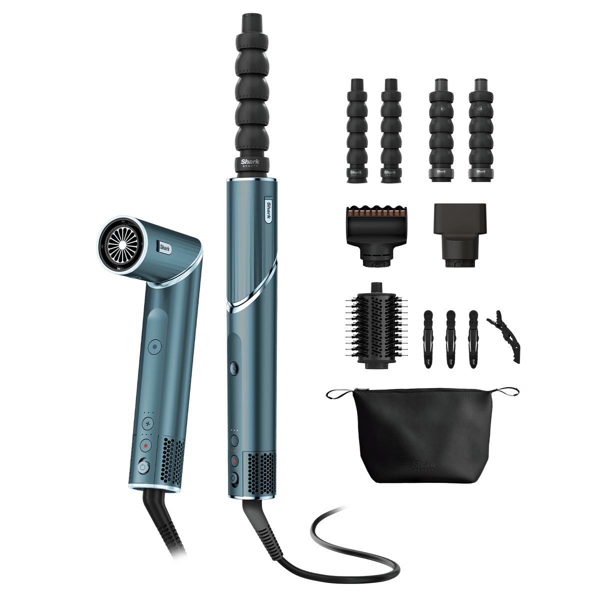 Multi-Styler et Sèche-Cheveux 5-en-1 Shark FlexStyle - Bleu Adriatique