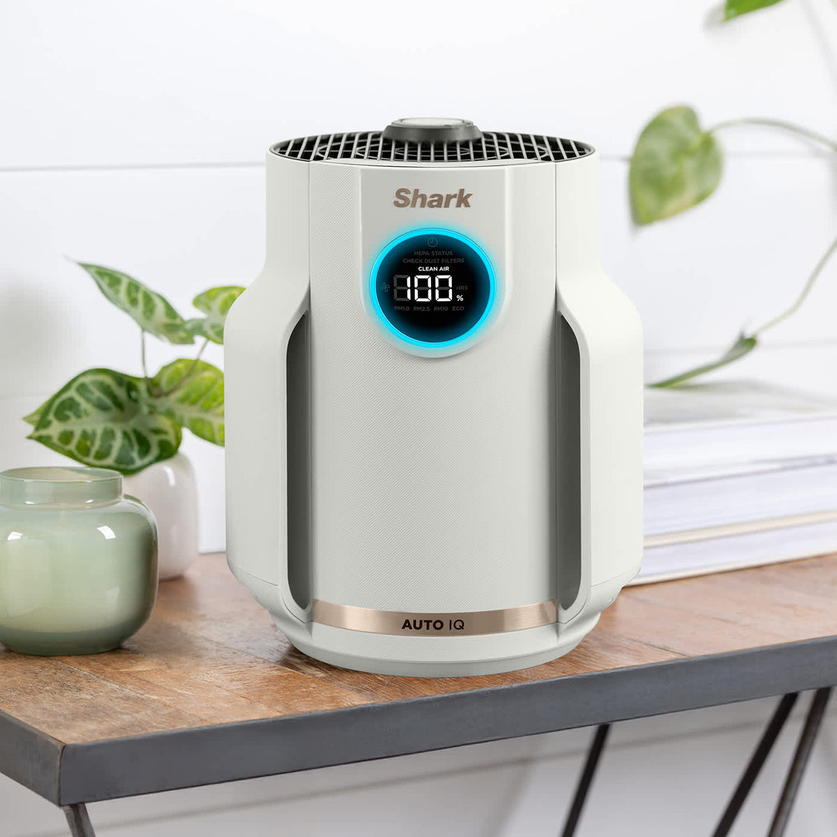 Purificateur d’air Shark NeverChange Compact Pro, filtre 5 ans - Blanc