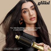 Brosse soufflante Shark Glossi 2-en-1 séchage et lissage – Éclat d'or