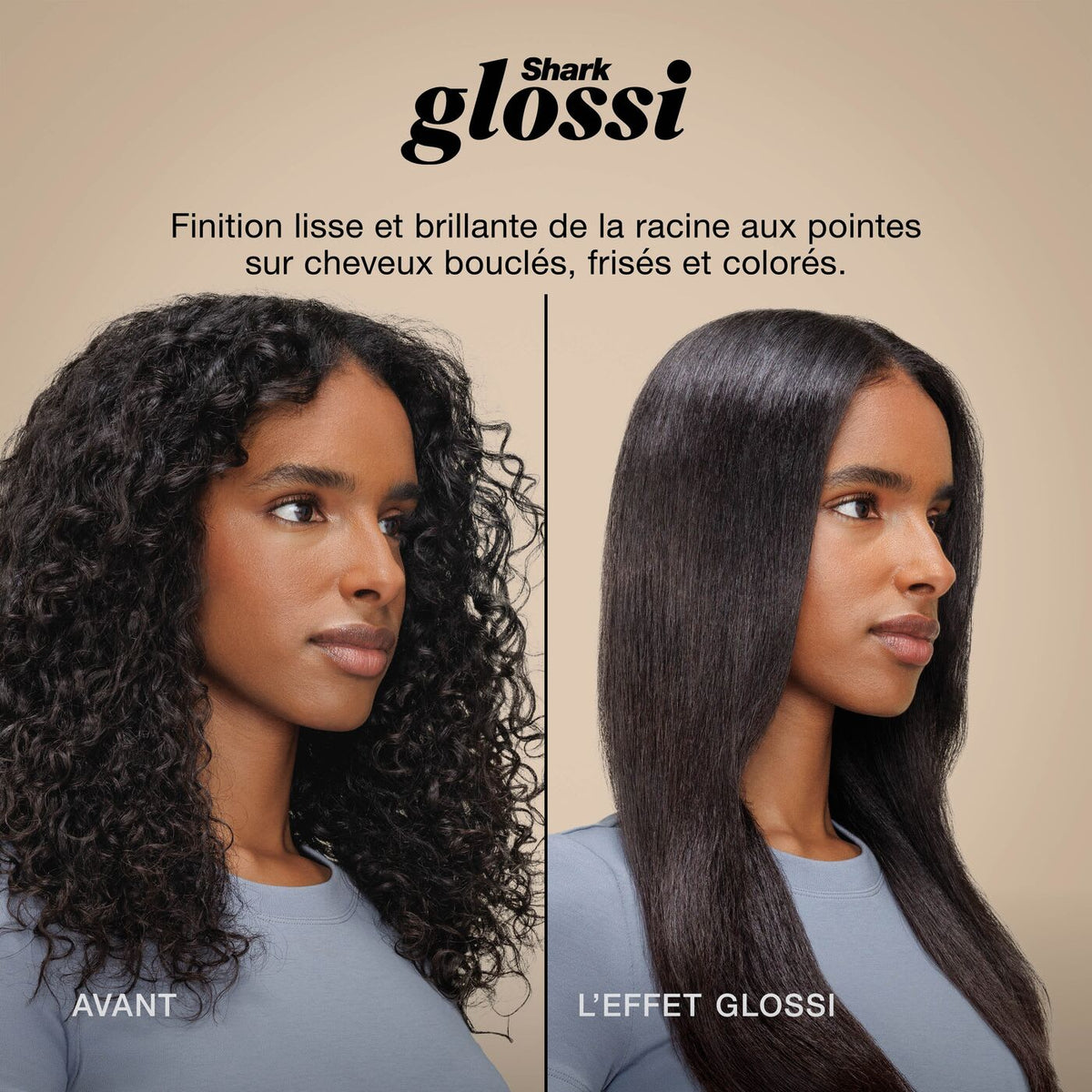 Brosse soufflante Shark Glossi 2-en-1 séchage et lissage – Éclat d'or