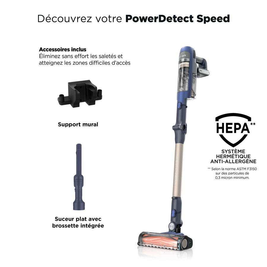 Aspirateur balai sans fil Shark PowerDetect Speed – Ultramarine