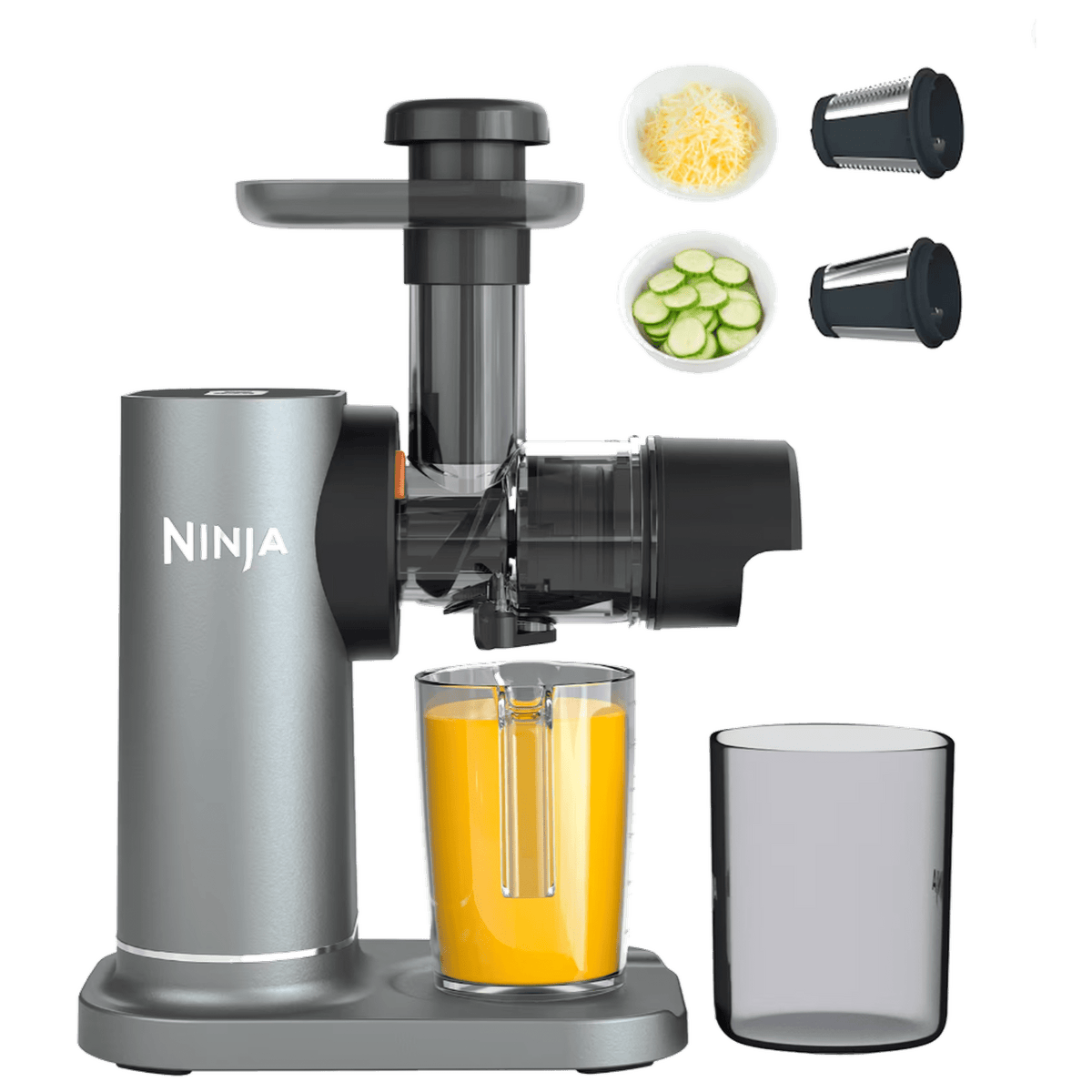 Extracteur De Jus A Froid Rape Trancheuse 3 En 1 Ninja Neverclog