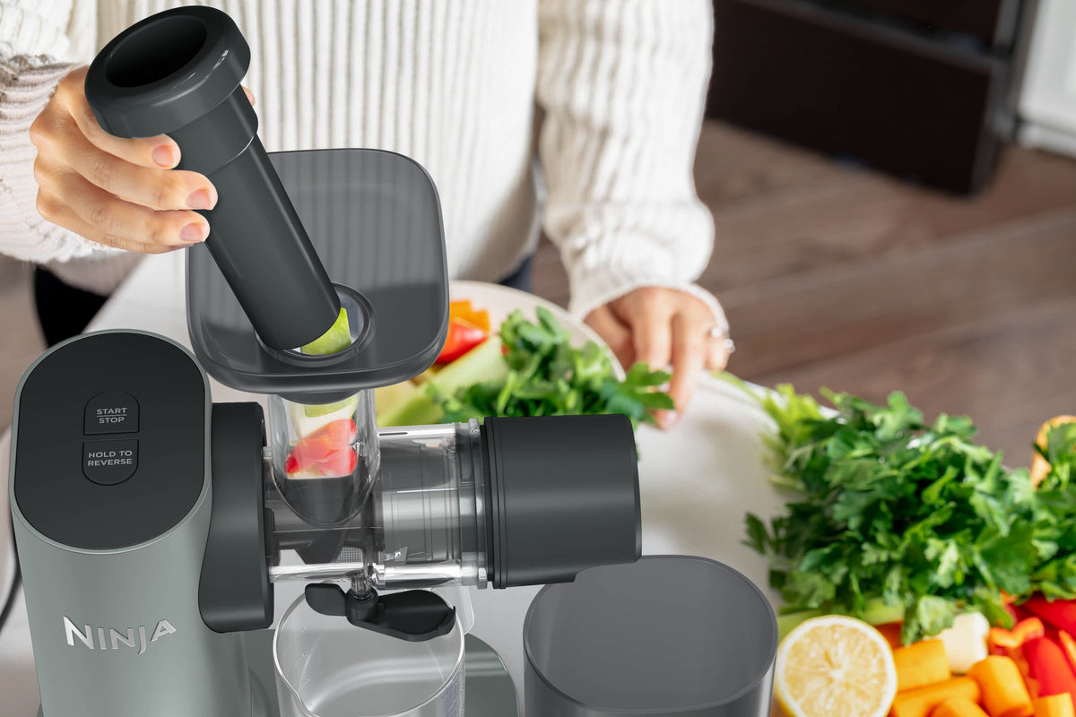 Extracteur De Jus A Froid Rape Trancheuse 3 En 1 Ninja Neverclog