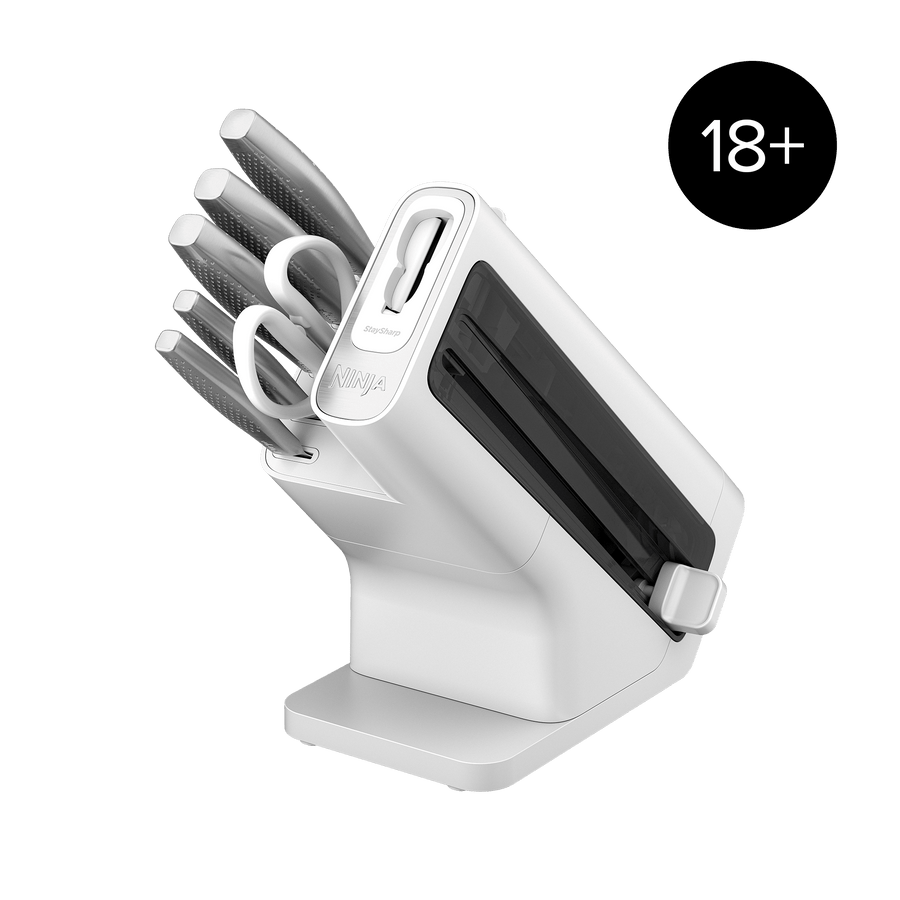 Bloc Bois De 6 Couteaux Ninja Staysharp En Acier Inoxydable