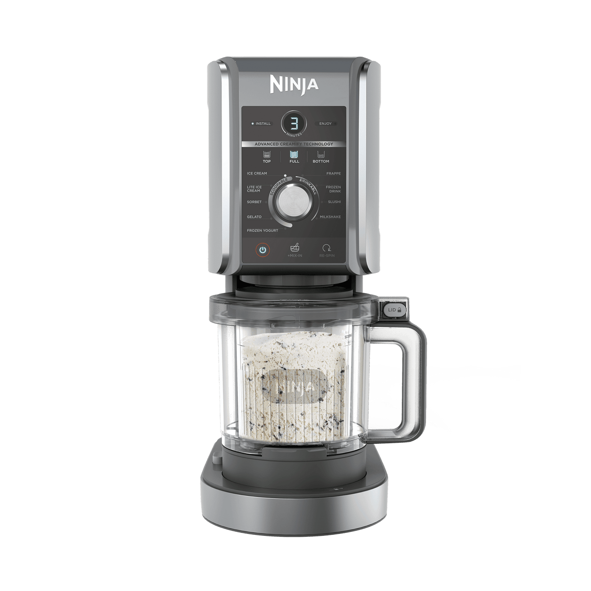 Machine A Glace Ninja Creami Deluxe 10 En 1 Glaces Sorbets Et Gelato Maison
