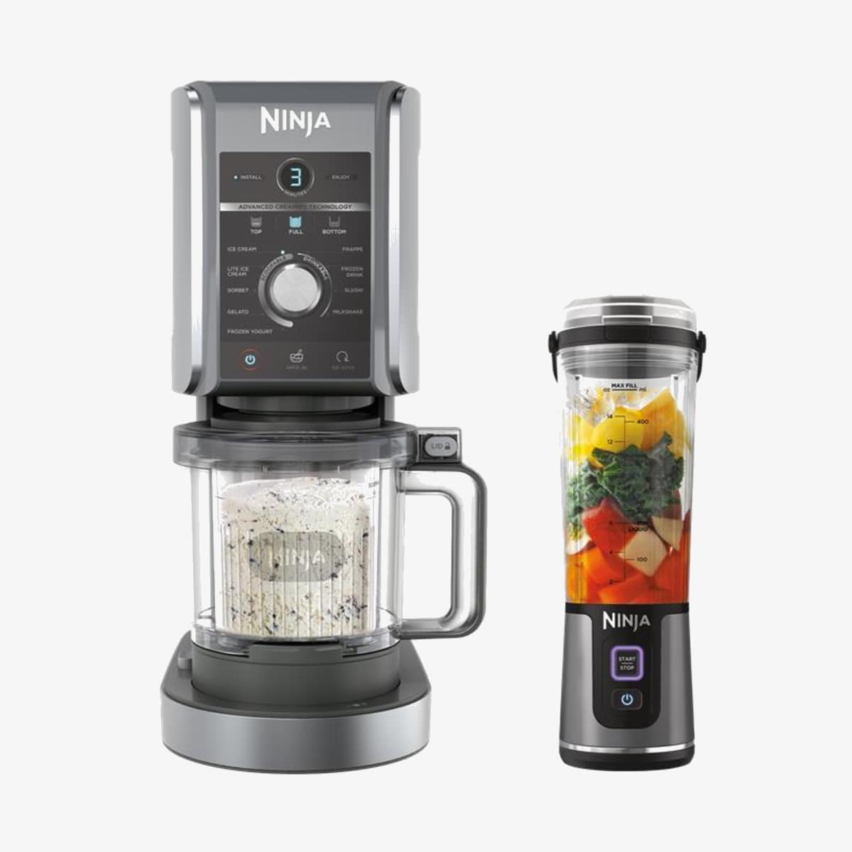 Machine A Glace Ninja Creami Deluxe 10 En 1 Glaces Sorbets Et Gelato Maison Nc502eu