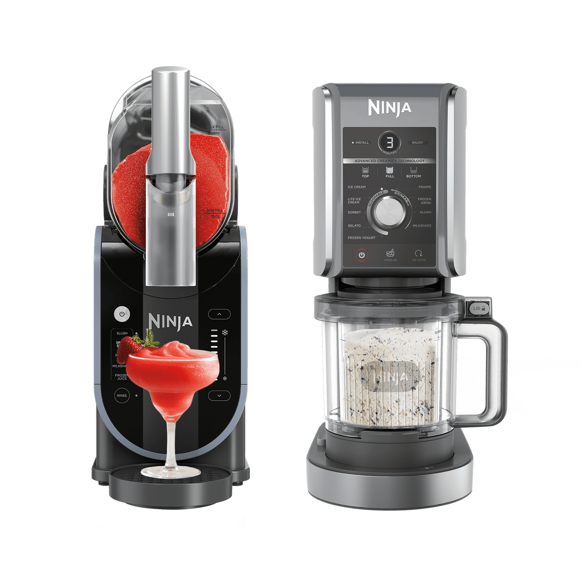Machine A Glace Ninja Creami Deluxe 10 En 1 Glaces Sorbets Et Gelato Maison Nc502eu