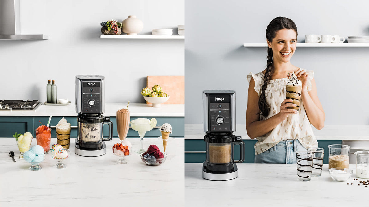 Machine A Glace Ninja Creami Deluxe 10 En 1 Glaces Sorbets Et Gelato Maison