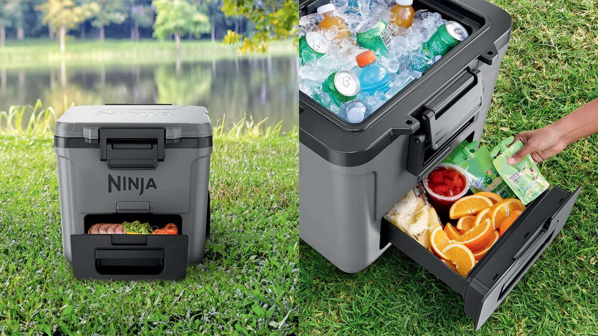 Ninja Frostvault 28 L Glaciere Roulante Avec Zone Seche Gris Ardoise Fb230eugy